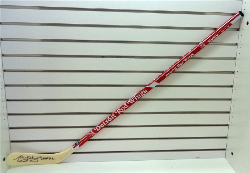 Marcel Dionne Autographed 48" Red Wings Stick w/ HOF