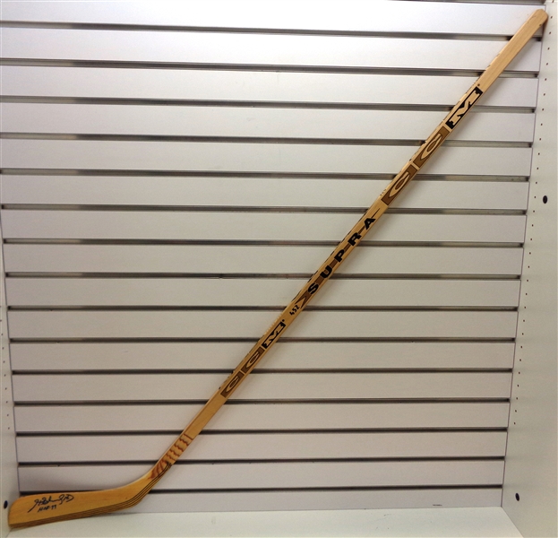 Henri Richard Autographed CCM Hockey Stick w/ HOF