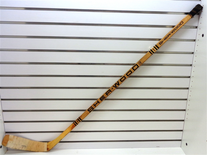 Ken Hodge Game Used Sher-Wood Hockey Stick