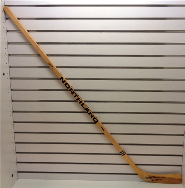 Dickie Moore Autographed Northland Stick w/ Art Ross, HOF