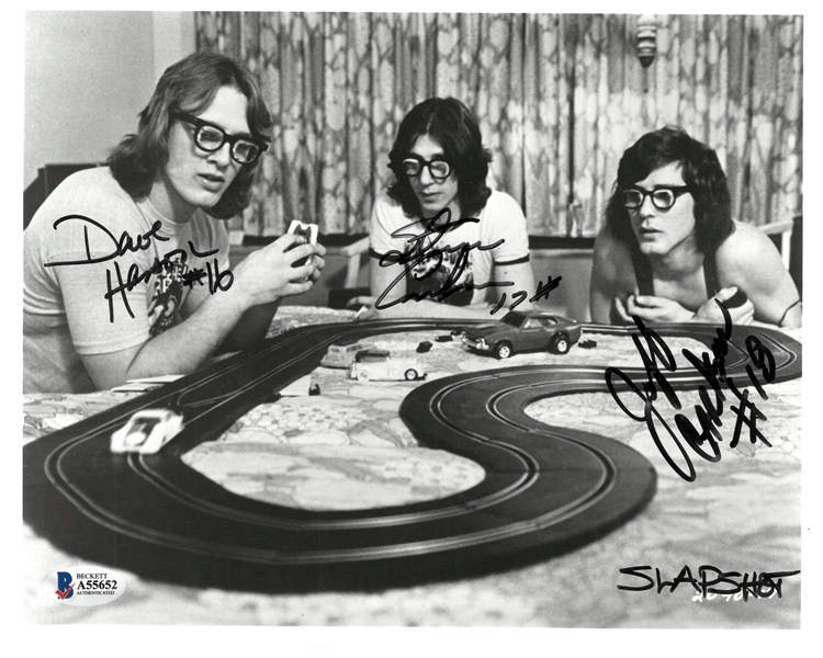 The Hanson Brothers Autographed 8x10 Slapshot Photo