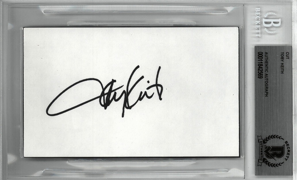 Toby Keith Autographed 3x5 Cut