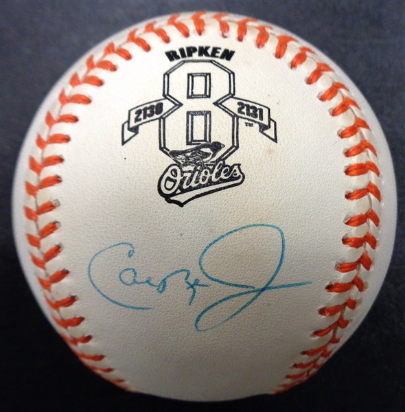 Cal Ripken, Jr Autographed Ripken Logo Baseball