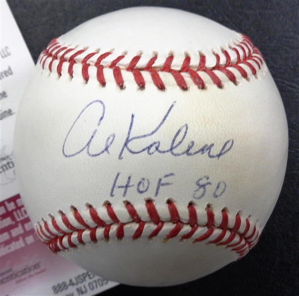 Al Kaline Autographed Baseball w/ HOF