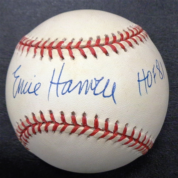 Ernie Harwell Autographed Baseball w/ HOF