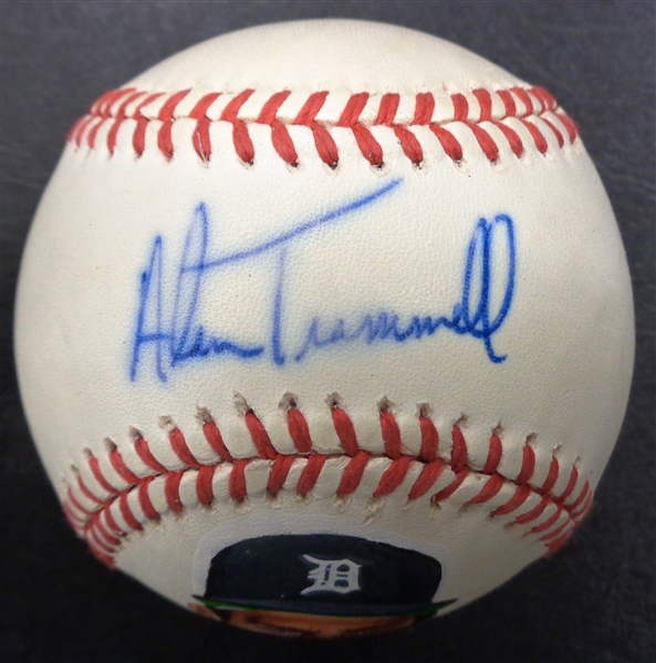 Alan Trammell Autographed Hand Painted Baseball