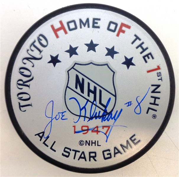 Joe Klukay Autographed 1st NHL All Star Game Puck