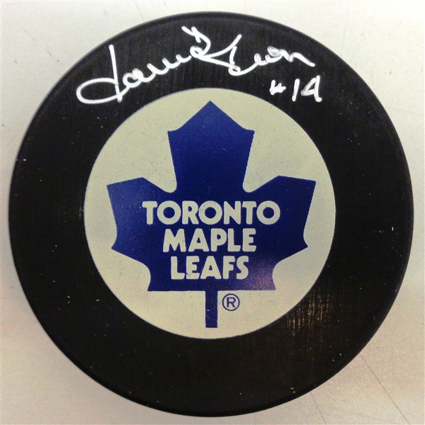 Dave Keon Autographed Maple Leafs Puck