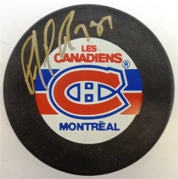 Patrick Roy Autographed Canadiens Puck