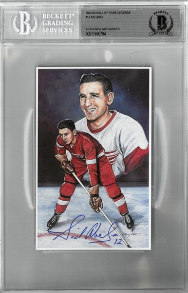 Sid Abel Autographed Legends of Hockey Card