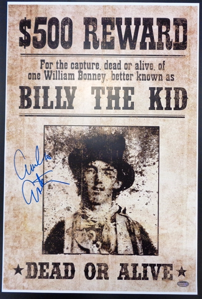 Emilio Estevez Signed Billy The Kid 13x19 Wanted Poster