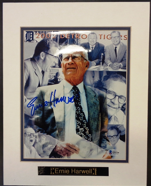 Ernie Harwell Autographed Matted 8x10 Photo