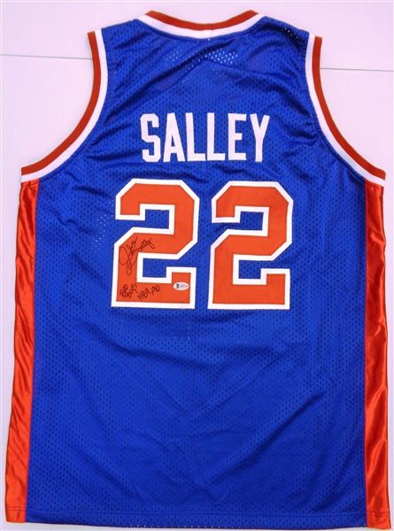 John Salley Autographed Pistons Jersey w/ Bad Boys 89/90