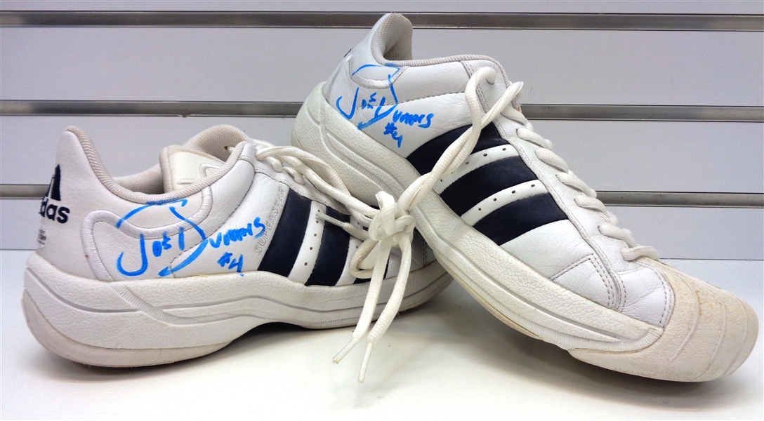 Joe Dumars Autographed Adidas Shoes - Game Used???