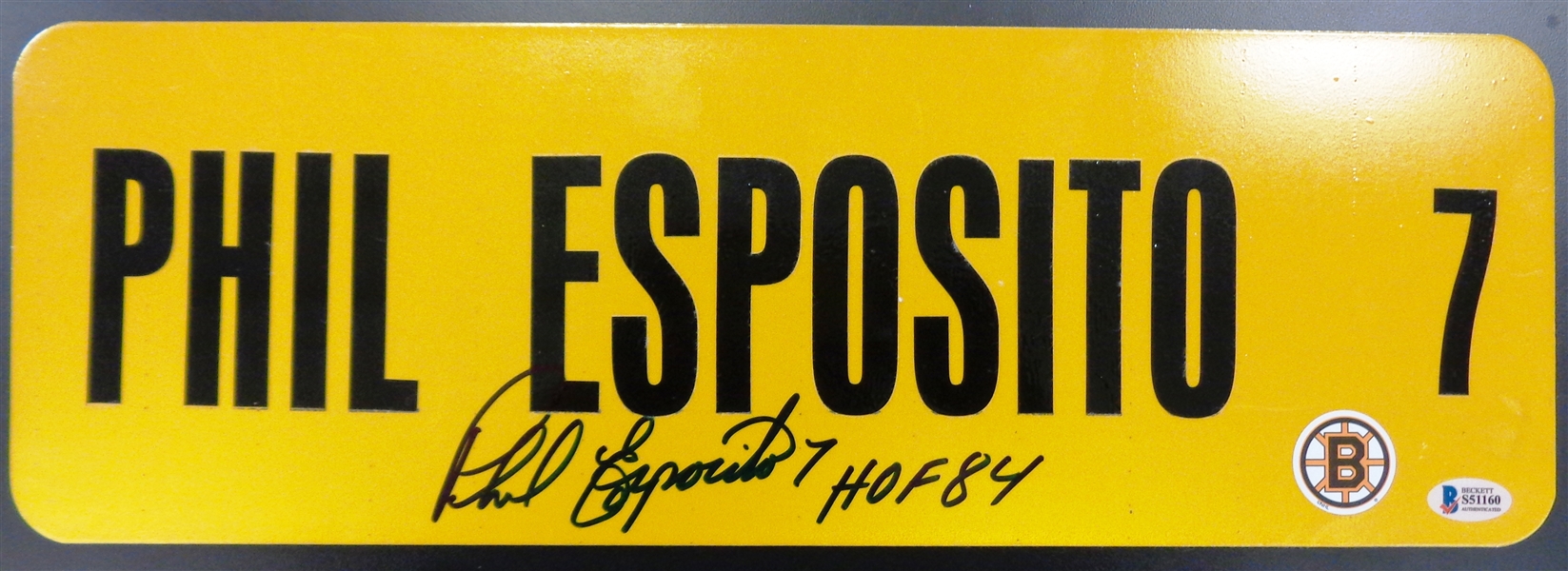 Phil Esposito Autographed Custom 18x6 Metal Sign