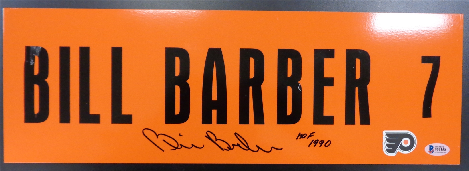 Bill Barber Autographed Custom 18x6 Metal Sign
