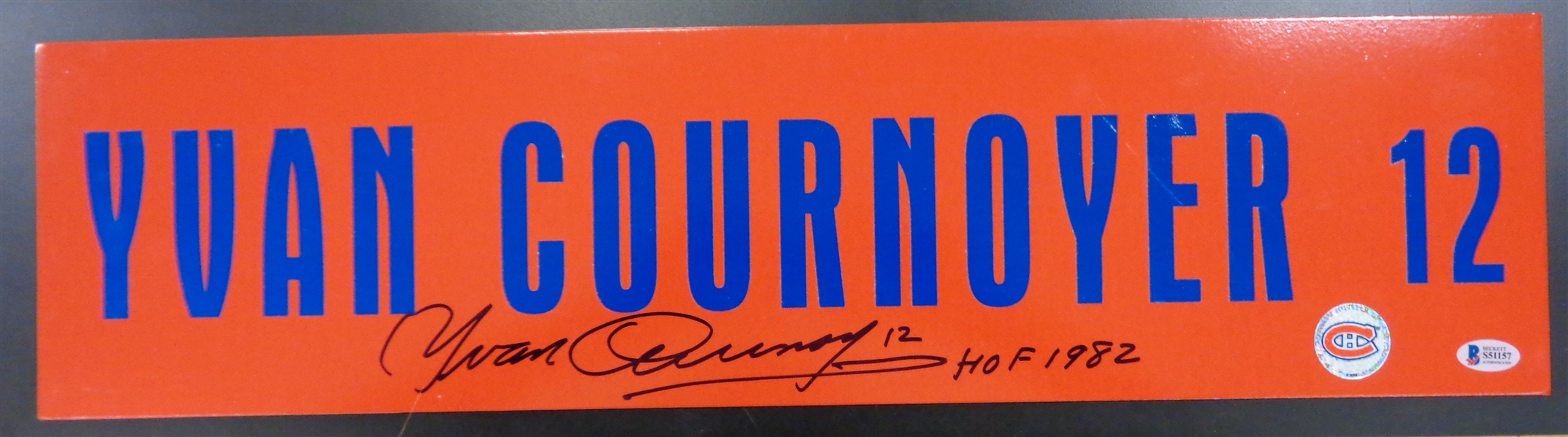 Yvan Cournoyer Autographed Custom 24x6 Metal Sign