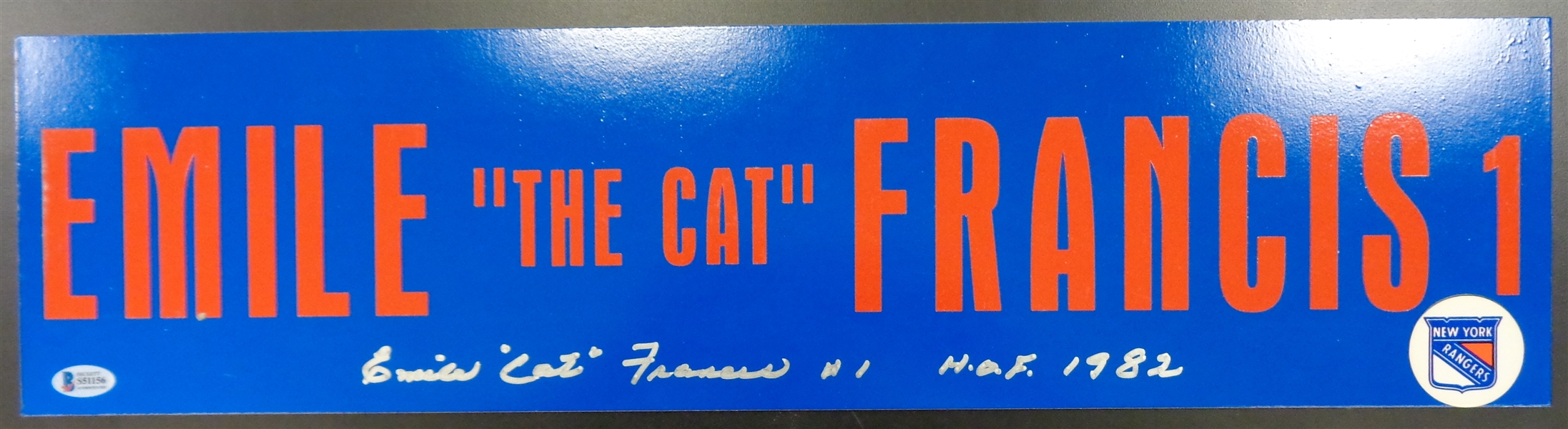 Emile "Cat" Francis Autographed Custom 24x6 Metal Sign