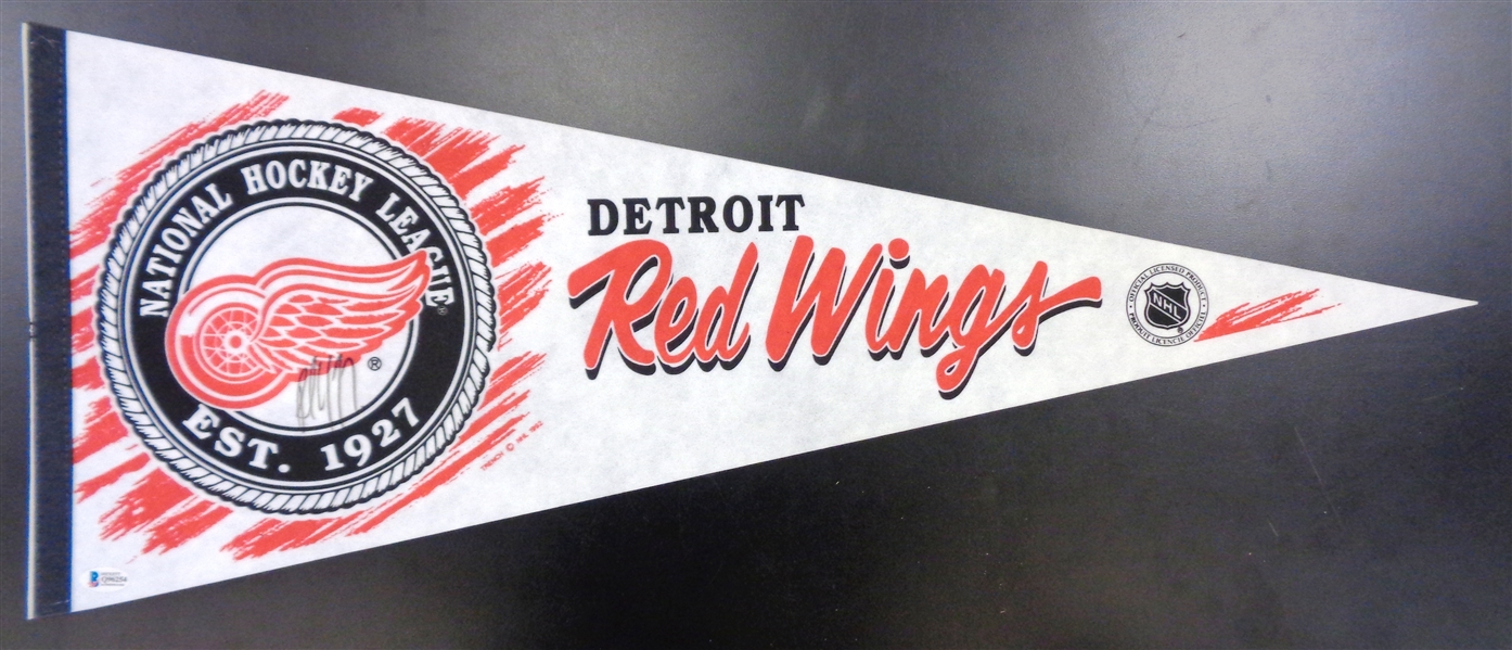 Paul Coffey Autographed Red Wings Pennant
