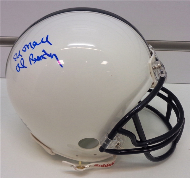 Ed ONeill Signed Polk High School White Riddell Mini Helmet w/Al Bundy