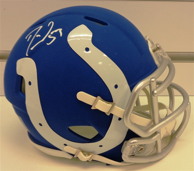 Darius Leonard Signed Indianapolis Colts AMP Alternate Series Riddell Speed Mini Helmet