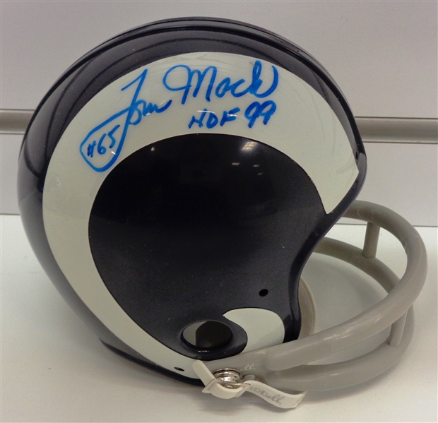Tom Mack Autographed Rams Mini Helmet