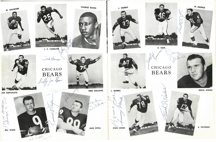 1963 Chicago Bears Team Signed Program
