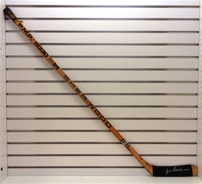 Jean Ratelle Autographed Game Used Sher-Wood Stick