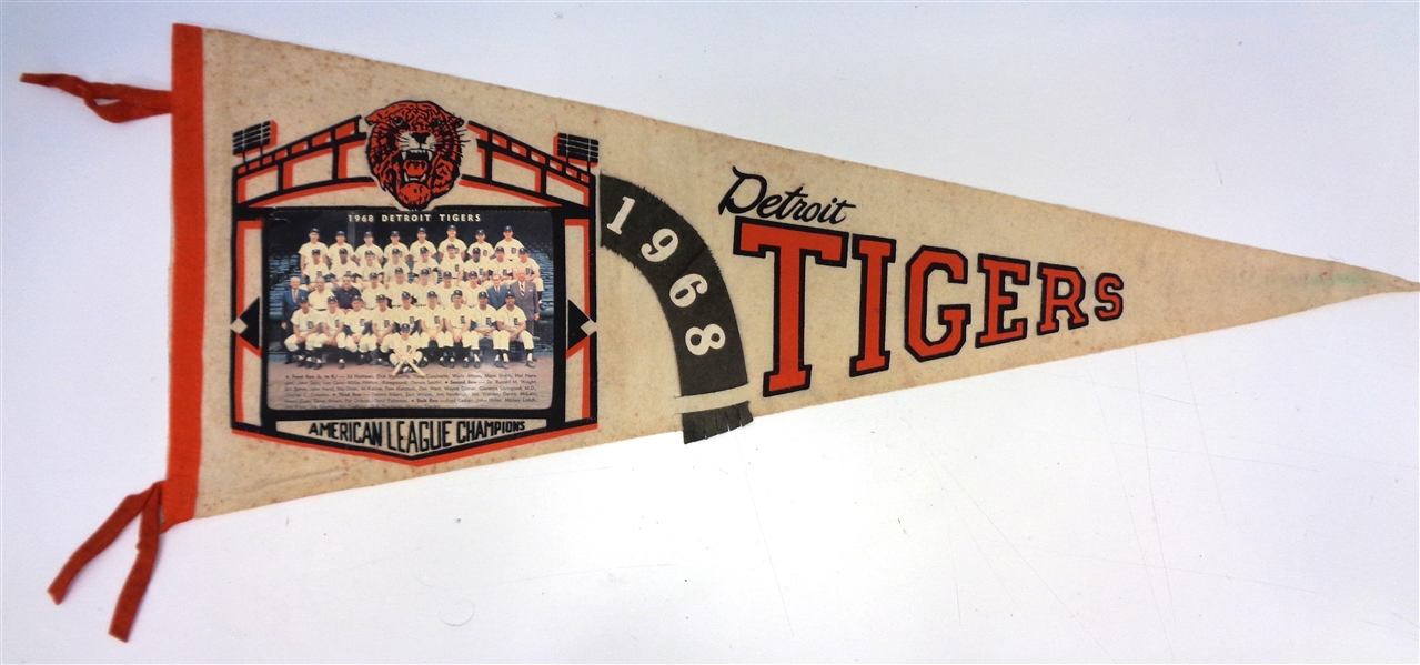 1968 Detroit Tigers Team Photo Pennant