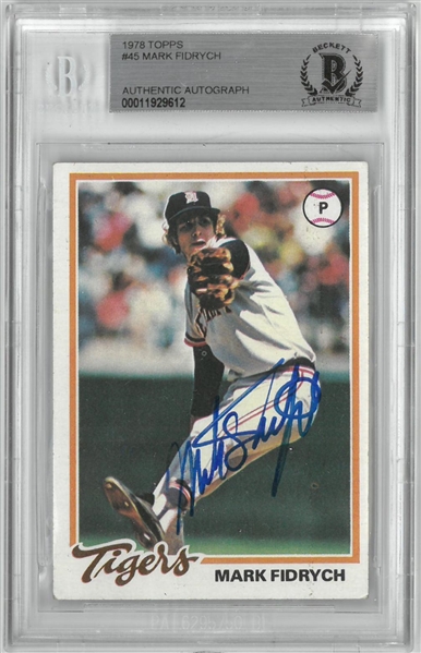 Mark Fidrych Autographed 1978 Topps Card