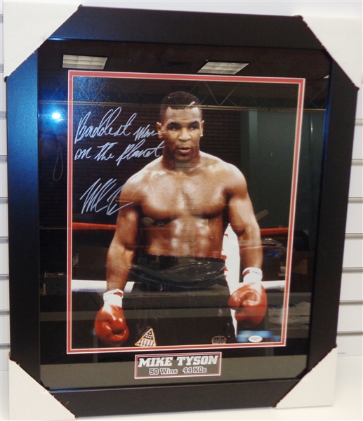Mike Tyson Autographed Framed 16x20 w/ "Baddest Man on The Planet"