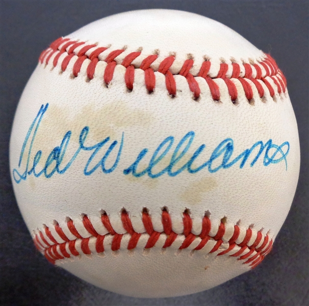 Ted Williams Autographed Baseball JSA