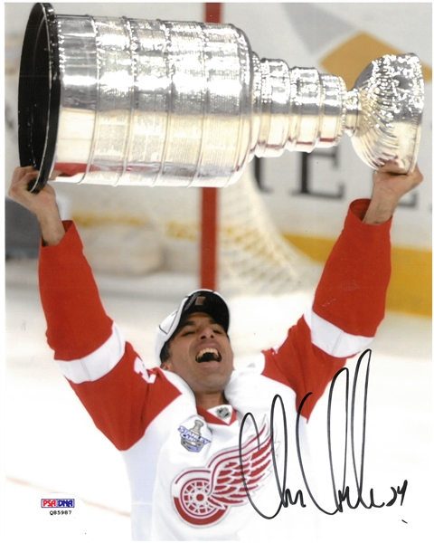 Chris Chelios Autographed 8x10 Photo - 2008 Cup