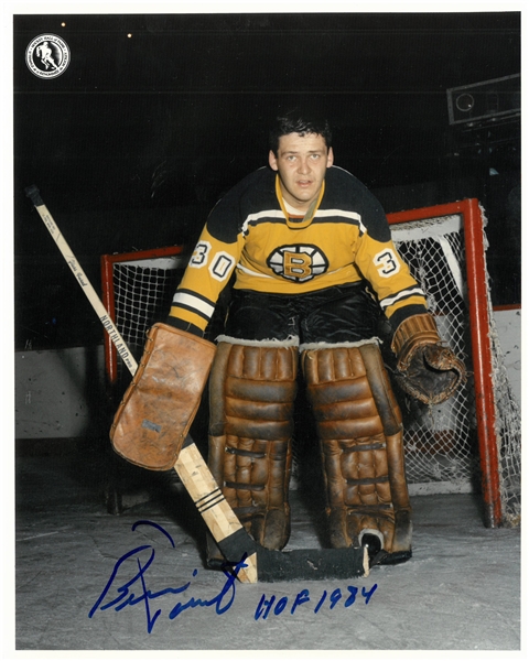 Bernie Parent Autographed Boston Bruins 8x10 w/ HOF