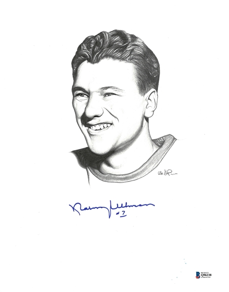 Norm Ullman Autographed Original 11x14 Pencil Drawing