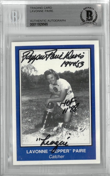 Lavonne "Pepper" Paire-Davis Autographed Card