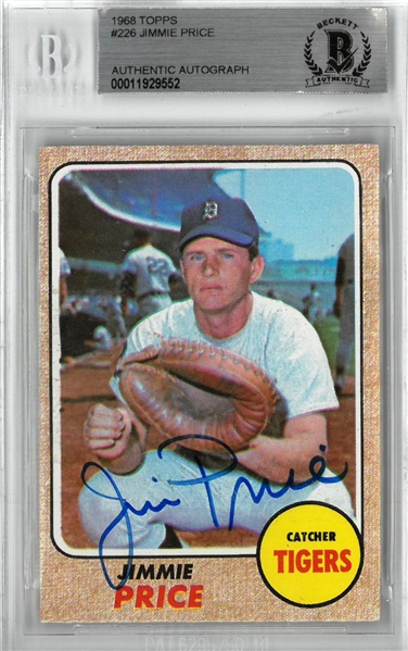 Jim Price Autographed 1968 Topps Card