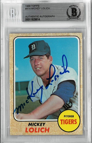 Mickey Lolich Autographed 1968 Topps Card
