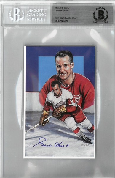 Gordie Howe Autographed Legends of Hockey Postcard