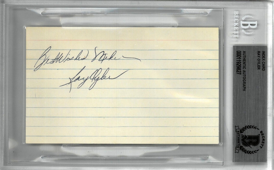 Ray Oyler (68 Tiger - Deceased) Autographed 3x5 Index Card