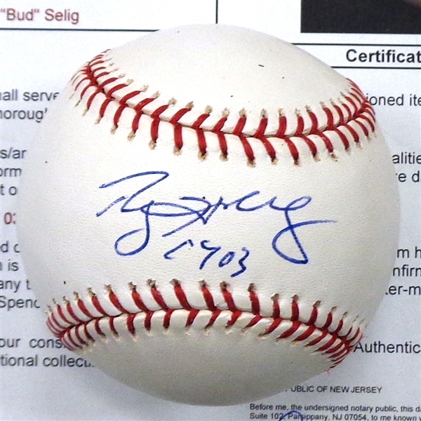 Roy Halladay Autographed Baseball w/ CY 03