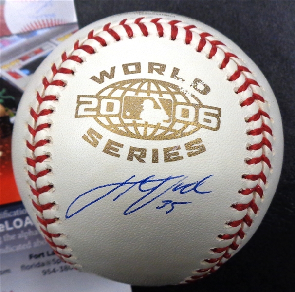 Justin Verlander Autographed 2006 World Series Baseball