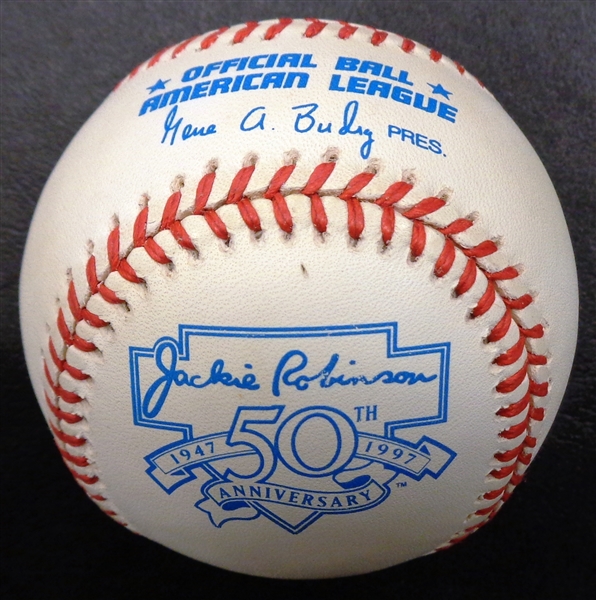 Jackie Robinson 50 Year Color Barrier Commemorative Baseball