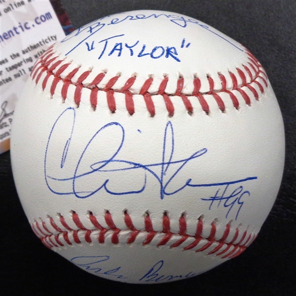 Charlie Sheen, Tom Berenger & Corbin Bernsen Cast Signed Rawlings Official MLB Baseball w/ Taylor & Dorn