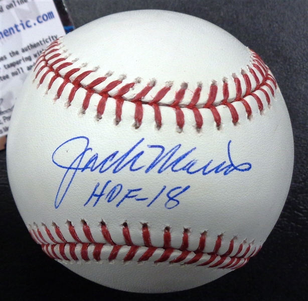 Jack Morris Autographed Baseball w/ HOF