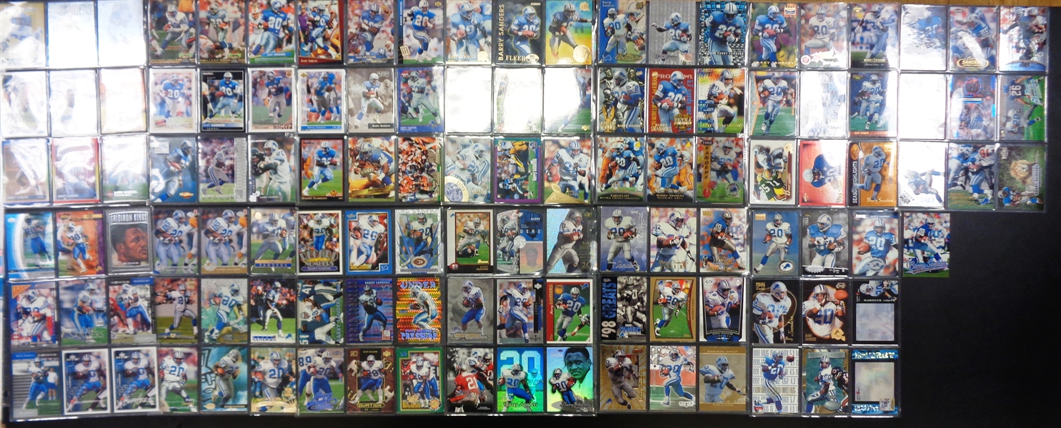 Barry Sanders Lot of 110++ Different Cards