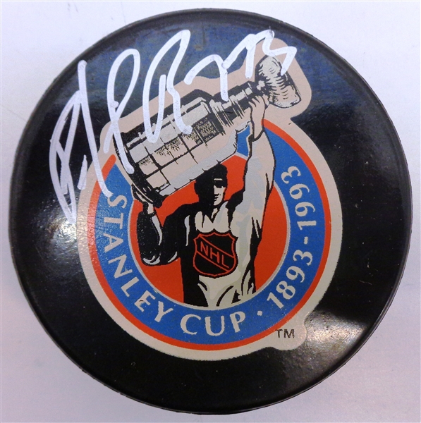 Patrick Roy Autographed 1993 Stanley Cup Game Puck