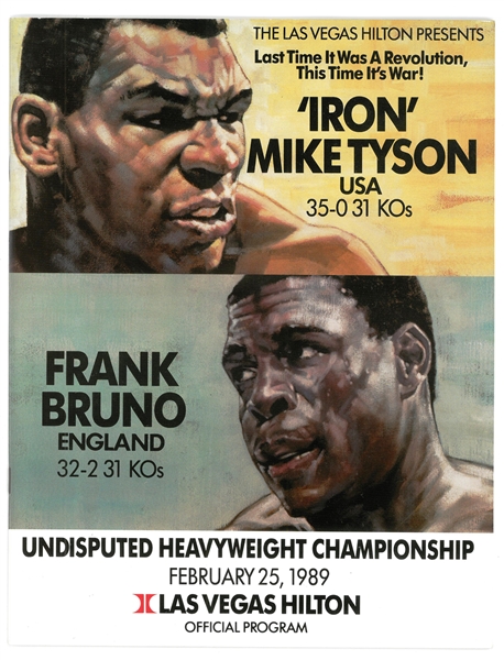 Mike Tyson vs Frank Bruno Original 1989 Fight Program