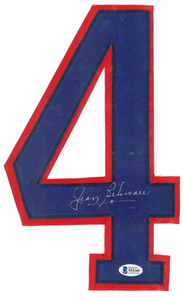 Jean Beliveau Autographed Canadiens Jersey Number