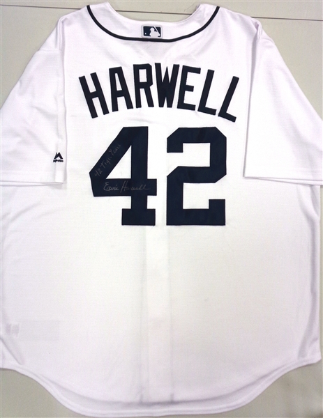 Ernie Harwell Autographed Tigers Jersey w/ 42 Tiger Years